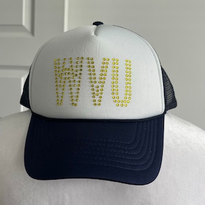custom college rhinestone trucker hat| college bed party