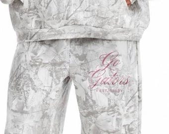 custom college camo hoodie sweats set