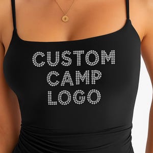 Custom camp LOGO rhinestone cami shirt