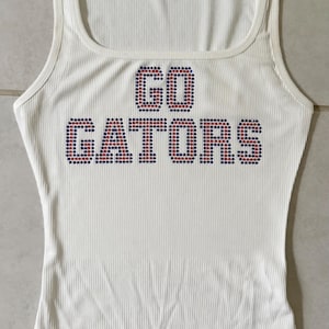 Benutzerdefinierte College Strass Shirt Tank Top | College Bettparty Bild 2