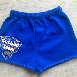 Custom College cutout sweat shorts| College bed party