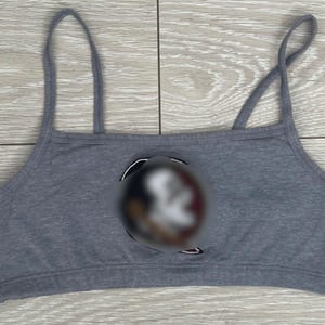 Custom college embroidery cami bra| College bed party