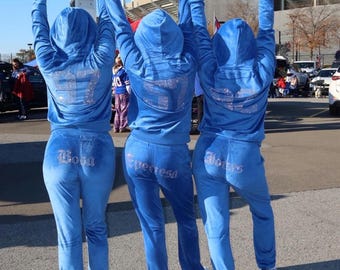 Custom rhinestone number velvet set| college bed party