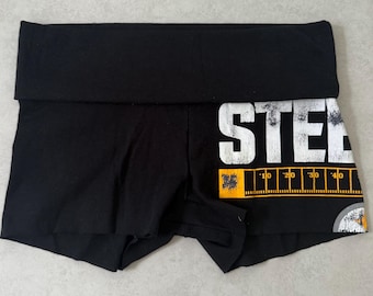 Benutzerdefinierte College Yoga falten über Shorts Steelers überarbeitetes Hemd | College Bettparty