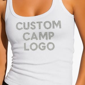 Custom camp LOGO shirt met strassteentjes