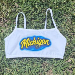 Custom college airbrush cami bra