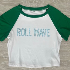 Custom College rhinestone baseball tee| college bed party