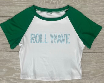 T-shirt da baseball con strass personalizzata per il college/festa da letto universitaria