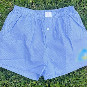 Custom logo gingham/ boxer shorts| college bed party