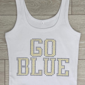 Custom College rhinestone shirt tank top| college bed party