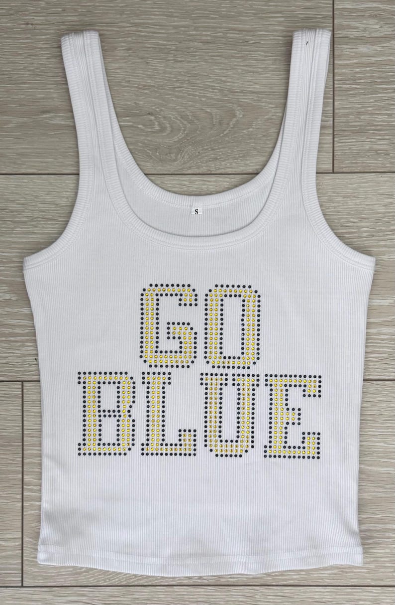 Benutzerdefinierte College Strass Shirt Tank Top | College Bettparty Bild 4