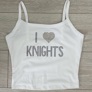 Custom College rhinestone I heart cami shirt tank top| college bed party