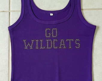 Custom College rhinestone shirt tank top| college bed party