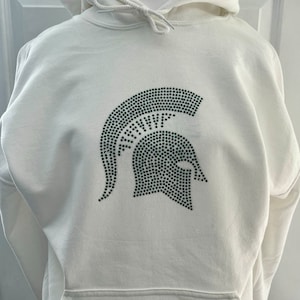 Custom college full rhinestone hoodie| college bed party