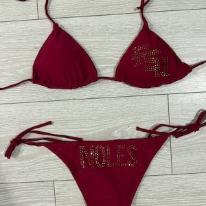 Rhinestone Custom college bikini| bed party| college bed party| custom college
