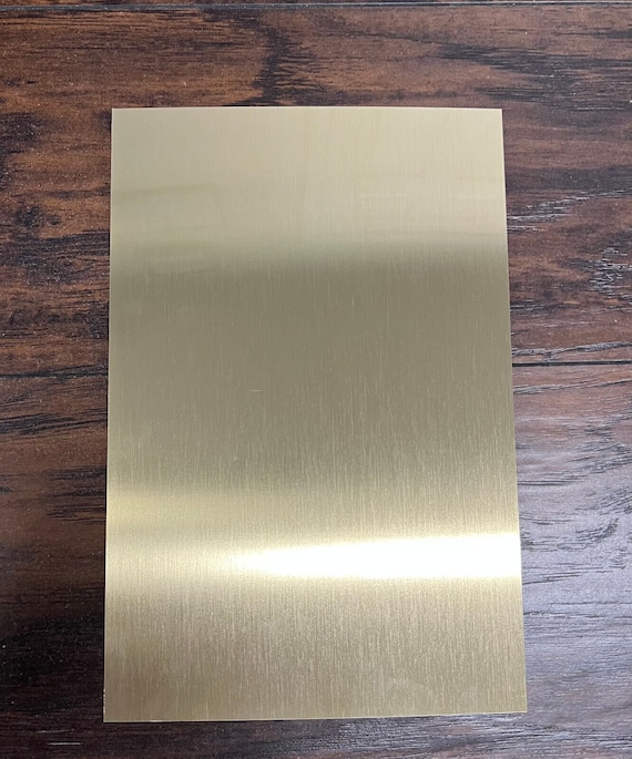 8 x 10 PHOTO SHEET -Aluminum Sublimation Blanks, Gold, square corners- 10  Pcs