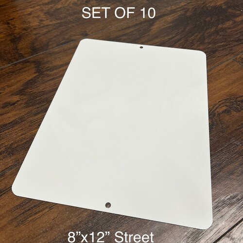 4 X 12 Mini Street Sign - WHITE ALUMINUM SUBLIMATION BLANKS - NEW - 20 pieces