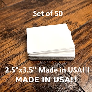 2.5" x 3.5" Aluminum Sublimation Blanks - 50pcs .020" thick