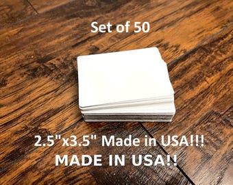 2.5" x 3.5" Aluminum Sublimation Blanks - 50pcs .020" thick