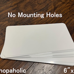 6"x12" GLOSS WHITE Aluminum License Plate Sublimation Blanks - No Holes - 10pcs