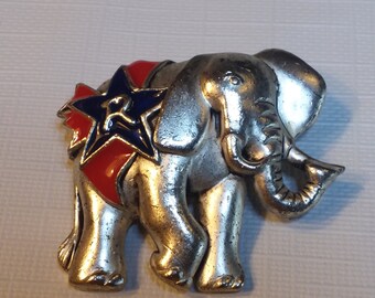 Elephant Brooch Pin 24 Karat Gold Plate Republican GOP 