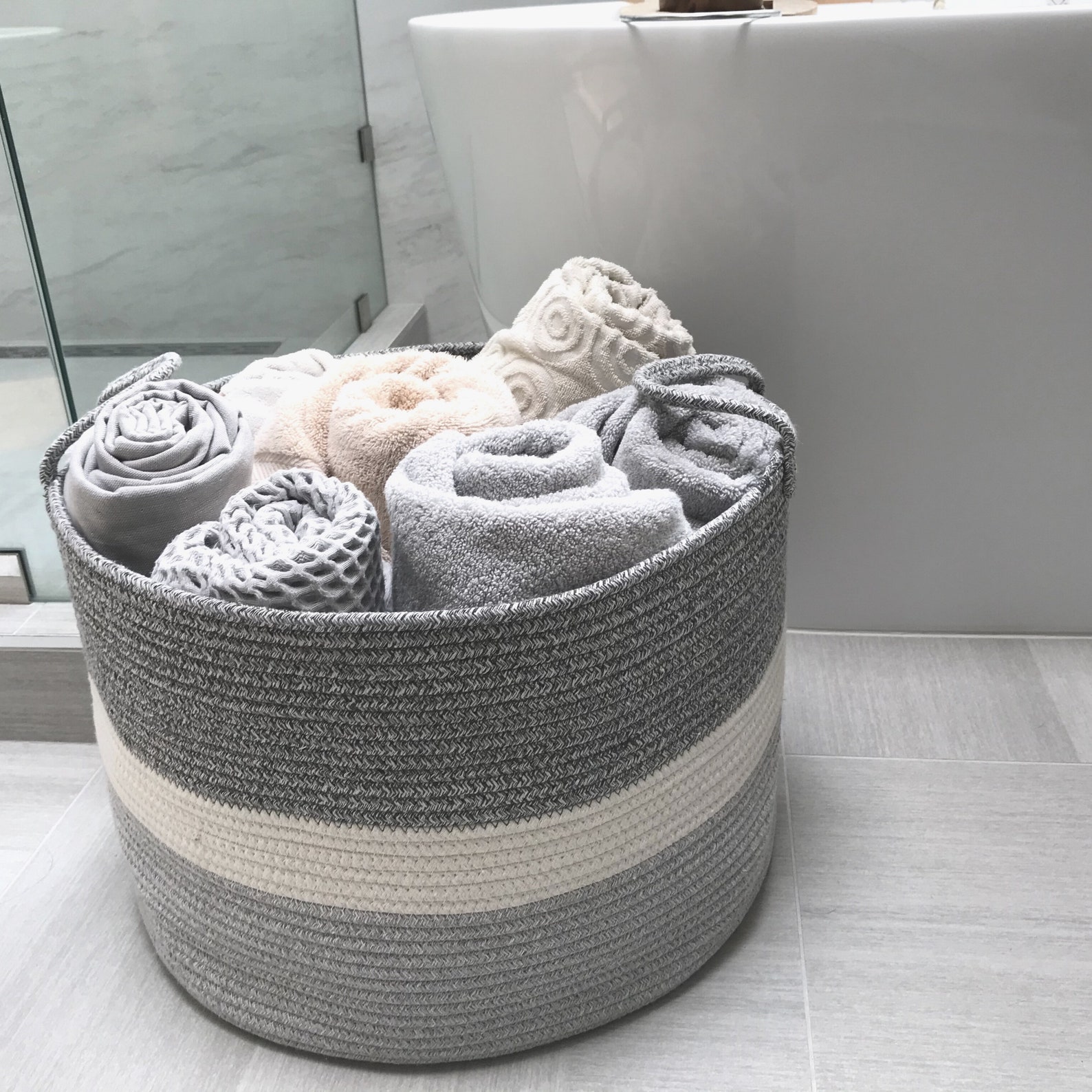 Blanket Basket Living Room Decoration Bins Woven Storage Etsy