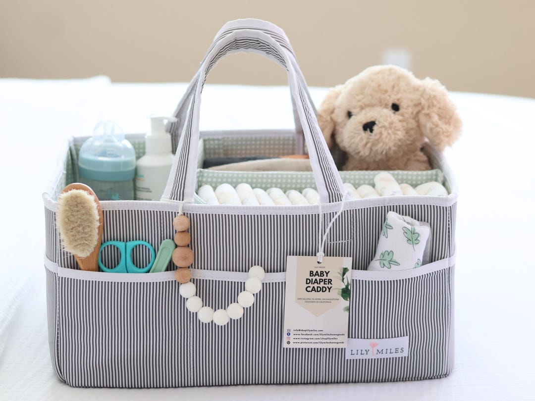 Baby Diaper Caddy Organizer Large Organizer Tote Basket for Boys