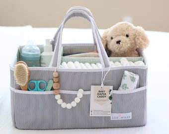 Baby Diaper Caddy Organizer Large Organizer Tote Basket for Boys