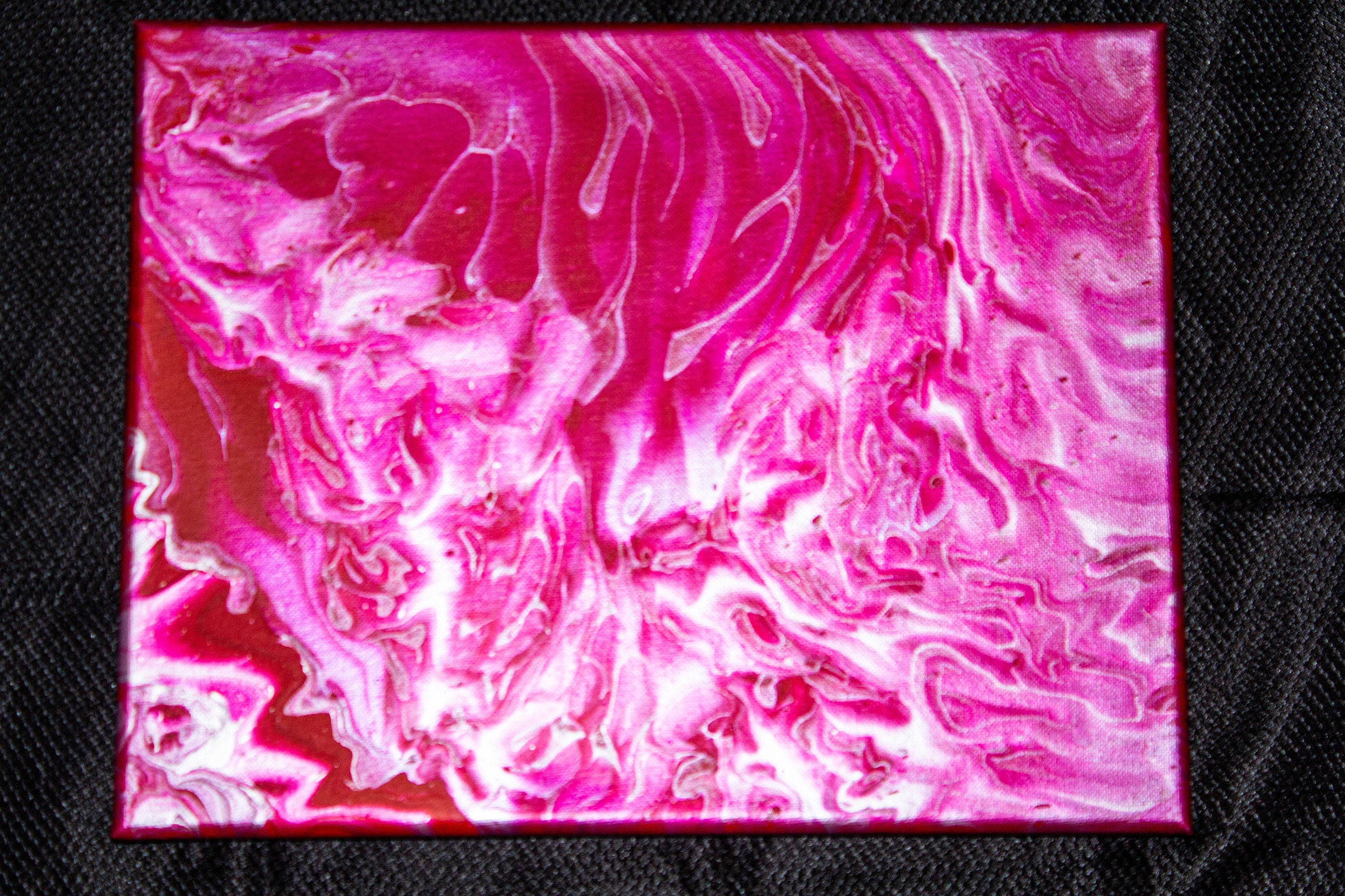 Rosy Pour Painting Etsy
