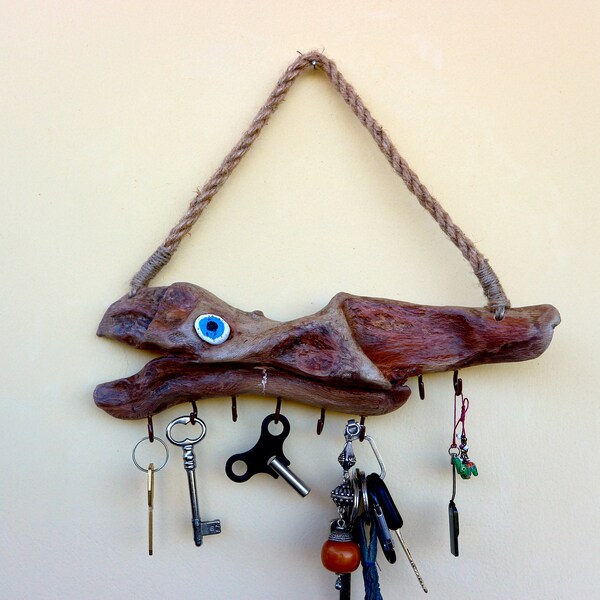 Driftwood Key Rack Etsy