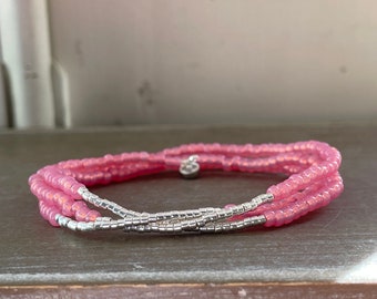 Armband parels roze zilveren wikkelarmband parelarmband sterling verzilverde hanger zirkonia