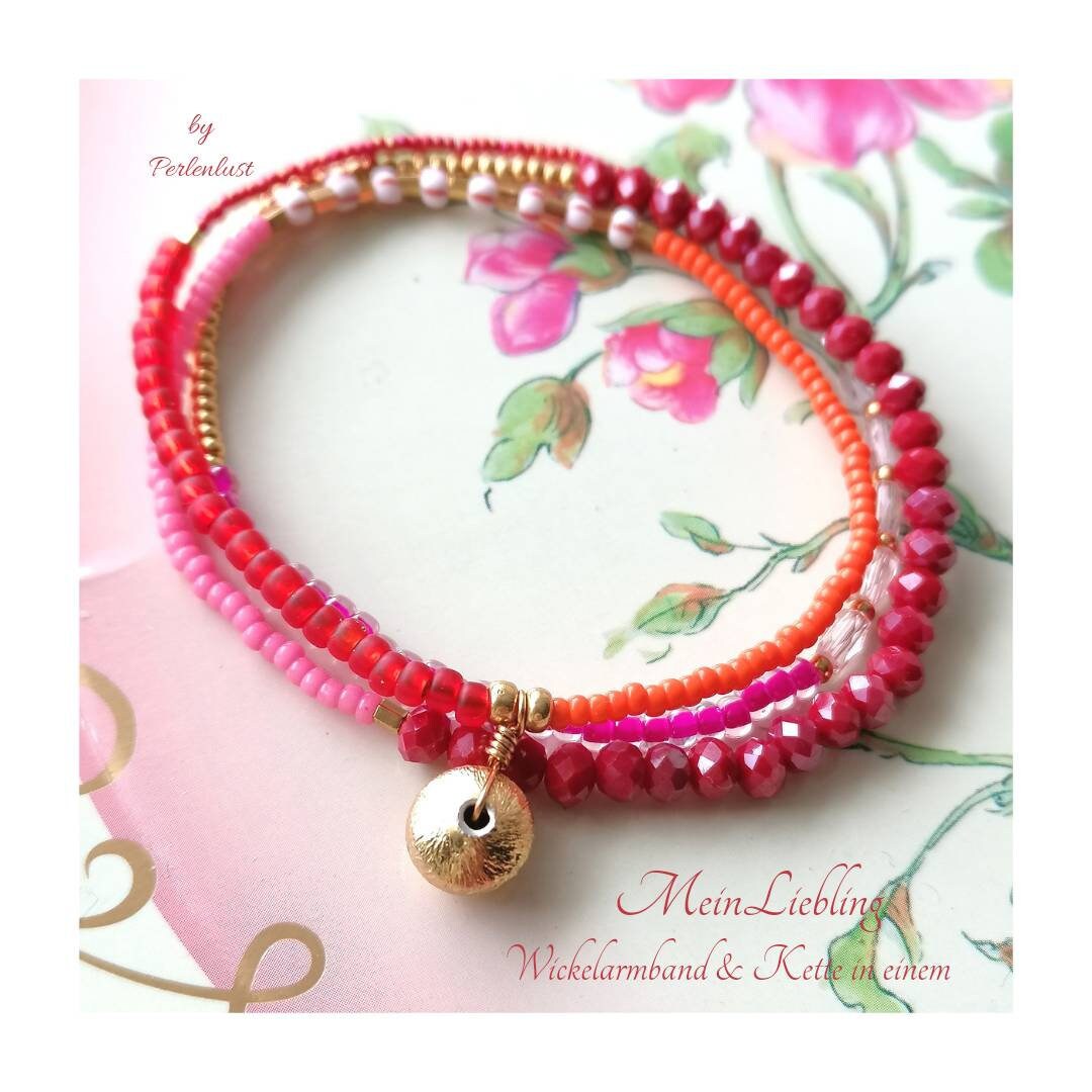 pink Kette orange