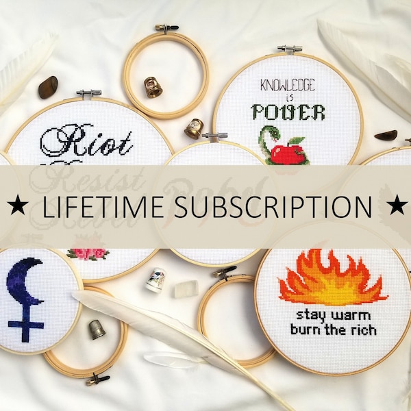 Lifetime Subscription - MEGA BUNDLE - PDF Pattern Cross Stitch, Embroidery, Wall Art