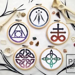 The Symbols of Harmony (5 Pattern Bundle) - PDF Pattern Cross Stitch, Embroidery, Wall Art