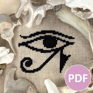Eye of Horus - PDF Pattern Cross Stitch, Embroidery, Wall Art