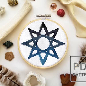The Octagram, Symbols of Creation - PDF Pattern Cross Stitch, Embroidery, Wall Art