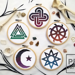 The Symbols of Creation (5 Pattern Bundle) - PDF Pattern Cross Stitch, Embroidery, Wall Art