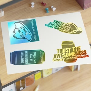 Skippy the Magnificent Sticker Sheet, Exforce Stickers, Expeditionary Force, Craig Alanson