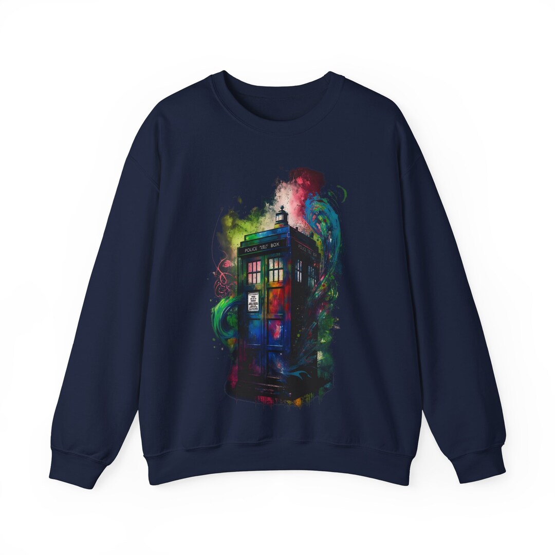 Doctor Who Graffiti Tardis Sweatshirt - Etsy