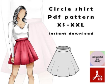 Circle Skirt Pattern - Etsy