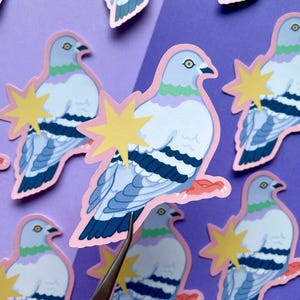 Pigeon Matte Vinyl Sticker | Bird Matte Sticker | Animal Vinyl Sticker