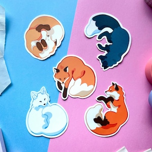 Fox Sticker Pack | Foxes Sticker Set | Animal Vinyl Sticker