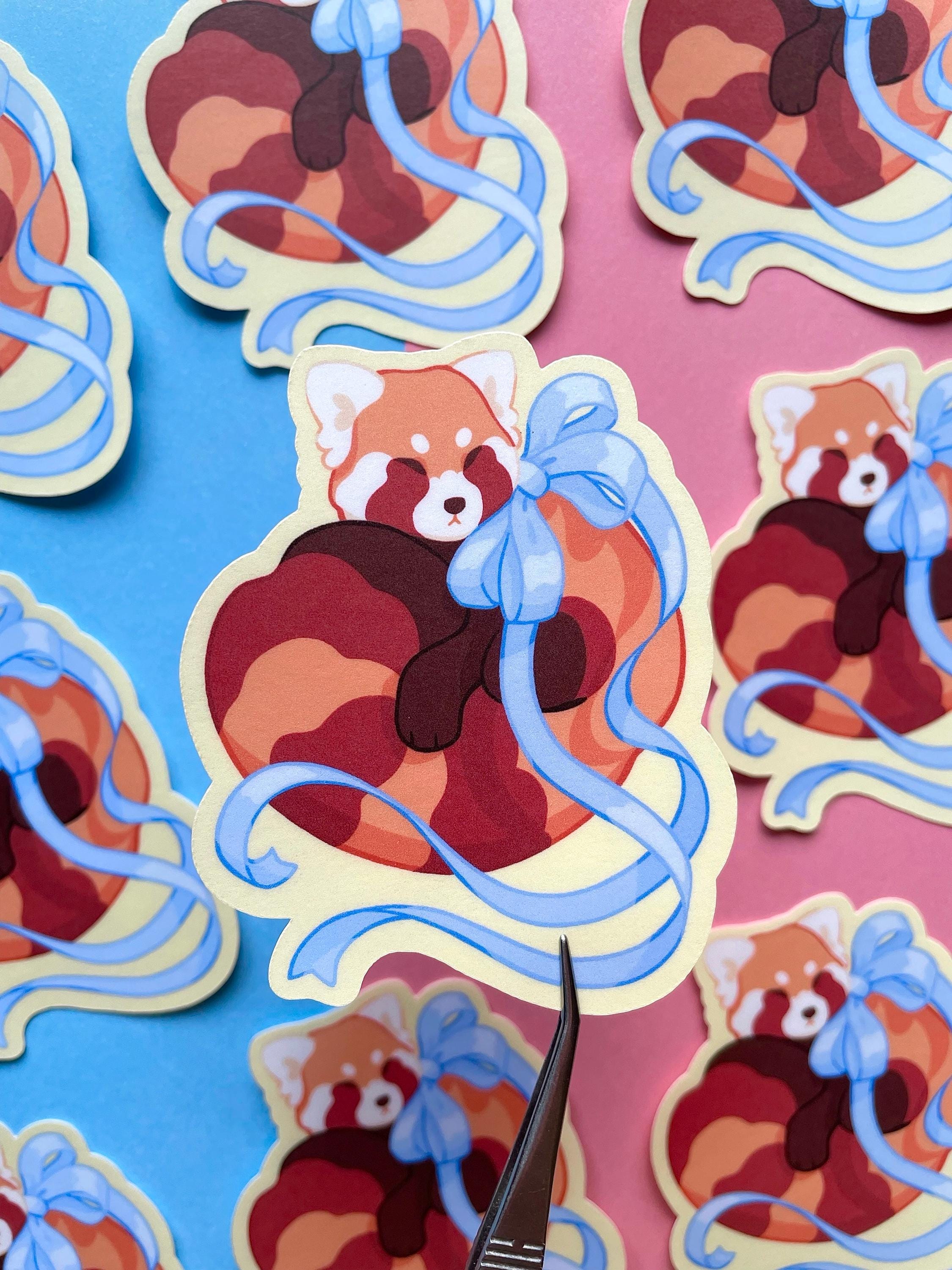 Red Panda Sticker | Cute Animal, Waterproof Matte Vinyl - Etsy