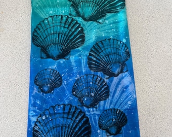 Scallop Shell Design Tube Scarf - SPF Sun Protection Headgear, mask, bandanna, buff