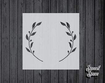 foliage wreath stencil Reusable Stencil 7mi mylar Craft stencil Wreath Stencil Pillow Stencil Chalk Stencil DIY Sign making Stencil