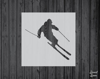 cookie 60mm ski man design cake craft /& face painting stencil