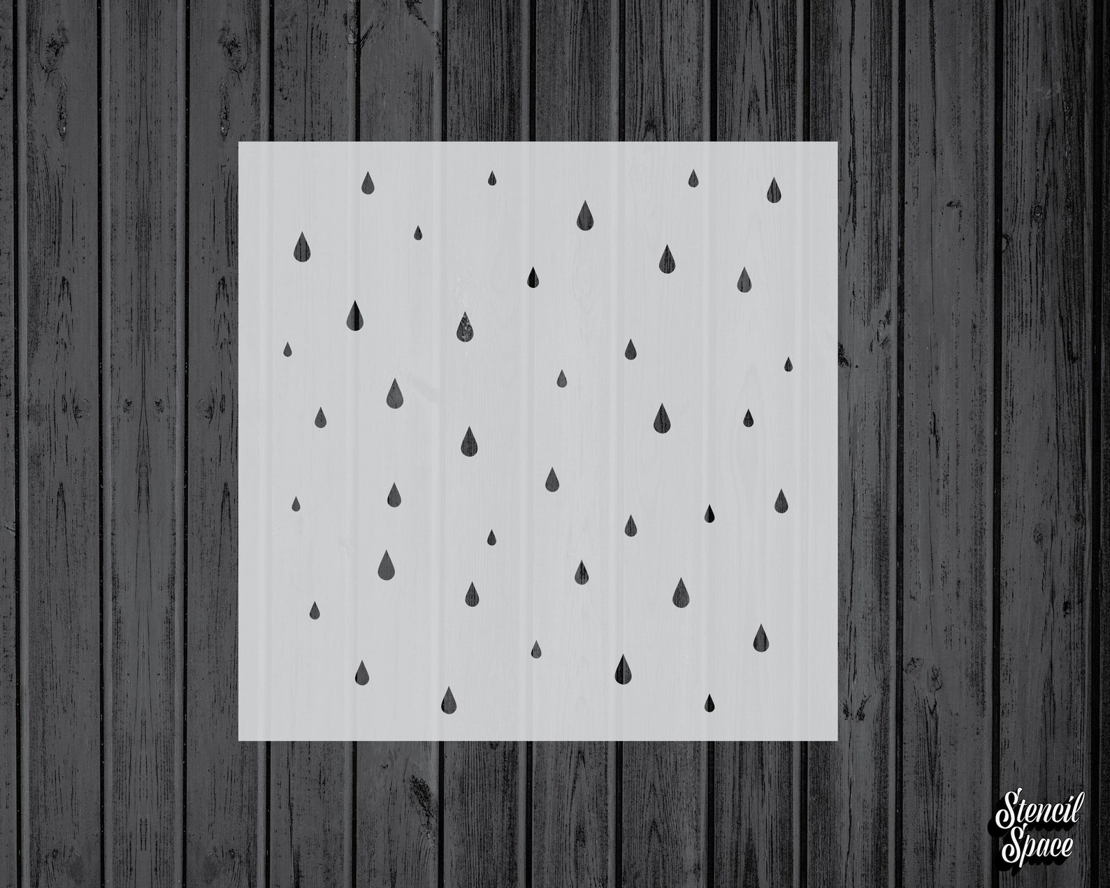Rain Drops Stencil Mylar Assorted Sizes Craft Stencils Etsy