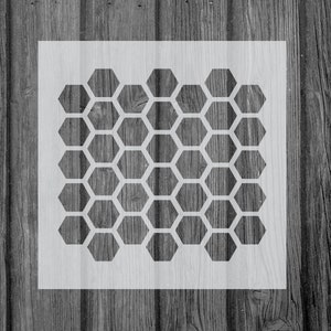 HONEYCOMB STENCIL 5 SIZES SHAPES HEXAGON BEEHIVE CRAFT PAINT TEMPLATE NEW  8x10
