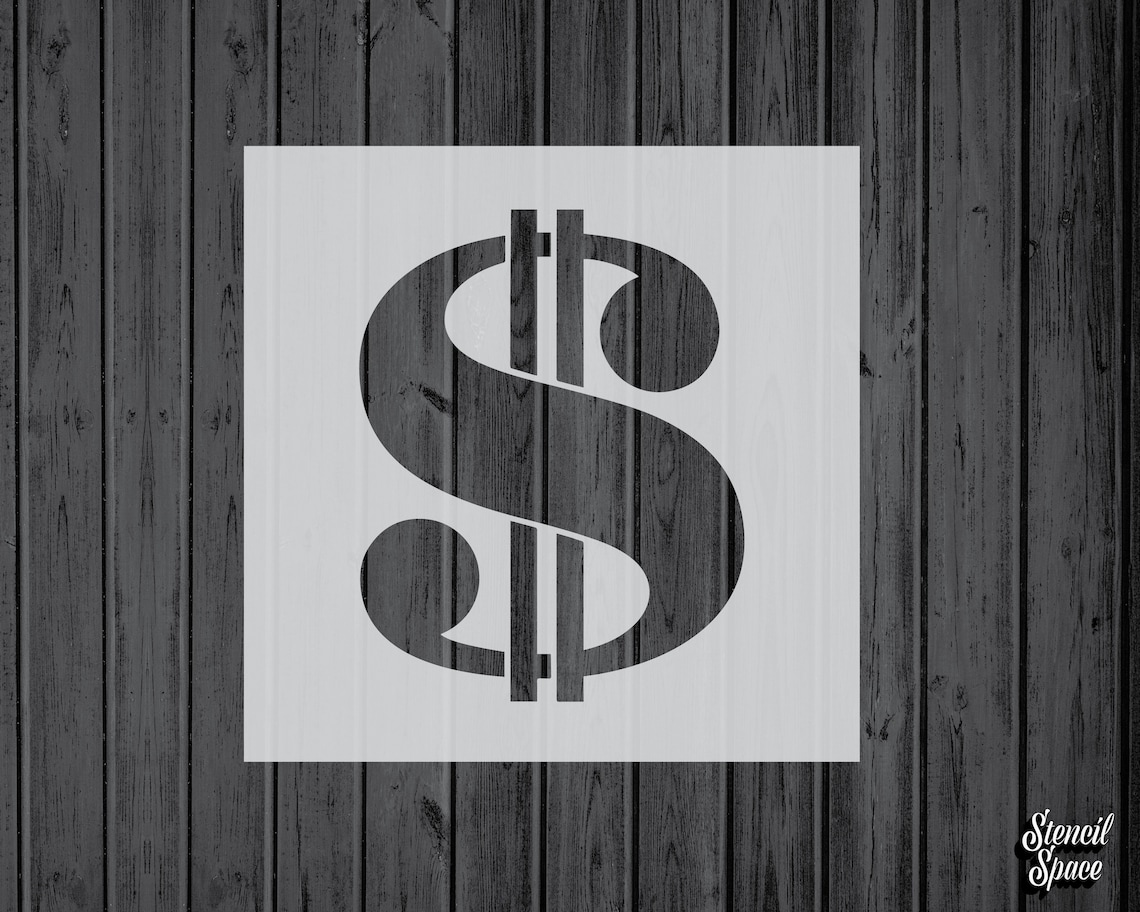 dollar-sign-stencil-mylar-assorted-sizes-craft-stencil-for-etsy