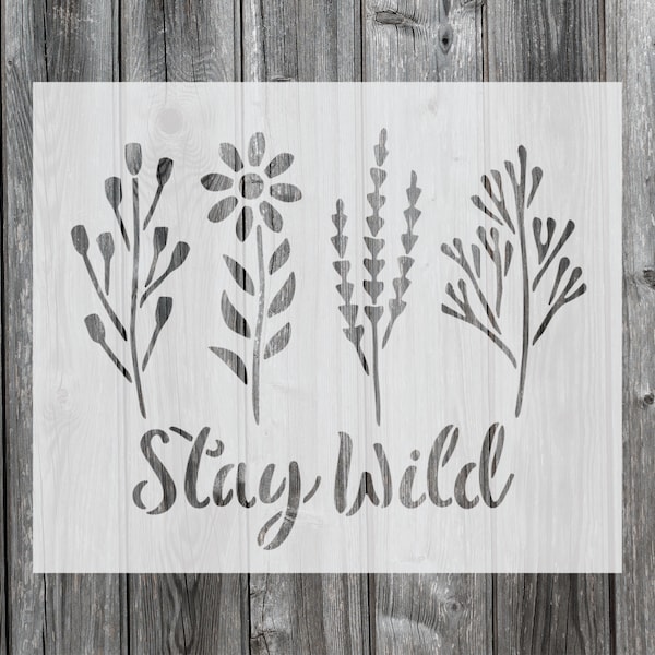 Wildflowers Stencil, Reusable Stencil For Painting, 876